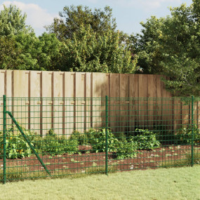 Wire Mesh Fence with Spike Anchors Green 3.3x82.0'