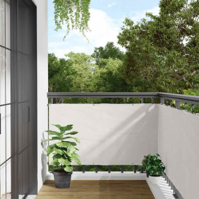 Balcony Privacy Screen White 196.9x35.4" PVC