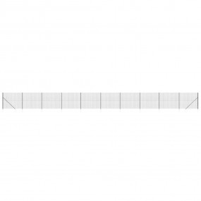 Wire Mesh Fence with Spike Anchors Anthracite 5.9x82.0'