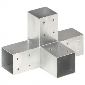 Post Connector X Shape Galvanized Metal 2.80x2.80"