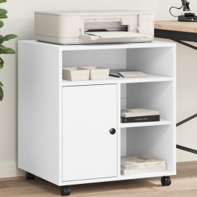 Printer Stand with Wheels White 23.6"x19.7"x26.4"