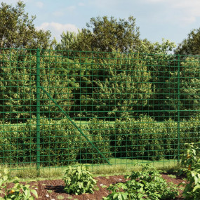 Wire Mesh Fence with Spike Anchors Green 4.6x82.0'