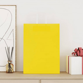 Paper Bags 250 pcs with Handles Yellow 12.6x6.7x17.3"