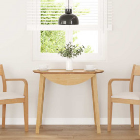 Dining Table Natural Solid Wood Rubber