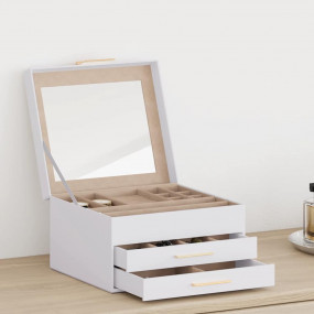 Jewelry Box 3-Layer White 9.1x8.1x5.5"