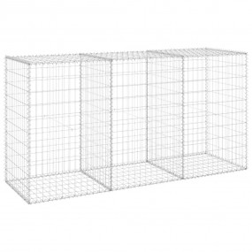 Gabion Wall with Covers Galvanized Steel 78.7"x23.6"x39...