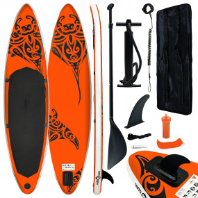 Inflatable Stand Up Paddleboard Set 120.1x29.9x5.9" Ora...