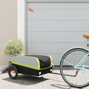 Bike Trailer Black and Green 66.1 lb Iron