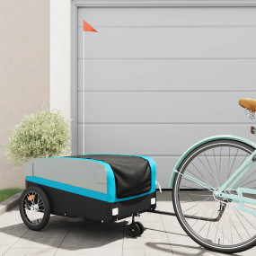 Bike Trailer Black and Blue 99.2 lb Iron