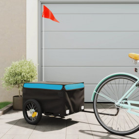 Bike Trailer Black and Blue 66.1 lb Iron