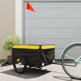 Bike Trailer Black and Yellow 99.2 lb Iron