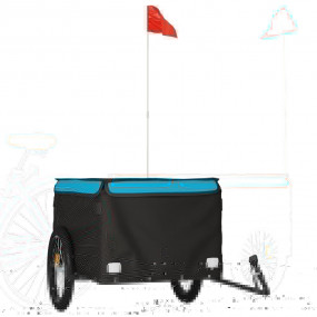 Bike Trailer Black and Blue 99.2 lb Iron