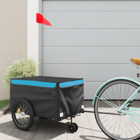 Bike Trailer Black and Blue 66.1 lb Iron