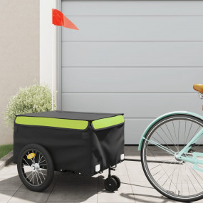 Bike Trailer Black and Green 99.2 lb Iron