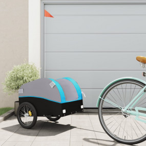 Bike Trailer Black and Blue 66.1 lb Iron