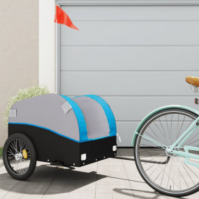 Bike Trailer Black and Blue 99.2 lb Iron