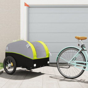 Bike Trailer Black and Green 99.2 lb Iron
