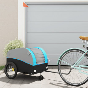Bike Trailer Black and Blue 99.2 lb Iron