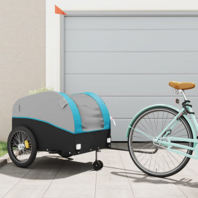 Bike Trailer Black and Blue 99.2 lb Iron