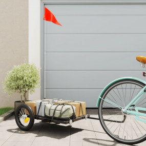 Bike Trailer Black 48.0x20.9x11.0" Iron
