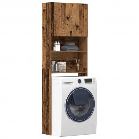Washing Machine Cabinet Old Wood 25.2x9.4x74.8" Enginee...