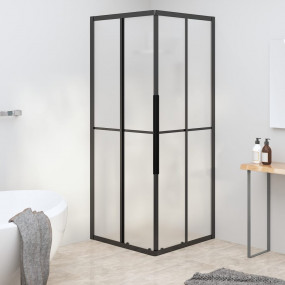 Shower Cabin Frosted ESG 27.6x27.6x70.9" Black