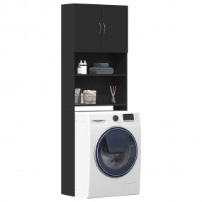 Washing Machine Cabinet Black 25.2x9.4x74.8" Engineered...