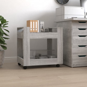 Desk Trolley Grey Sonoma 23.6x17.7x23.6" Engineered Woo...