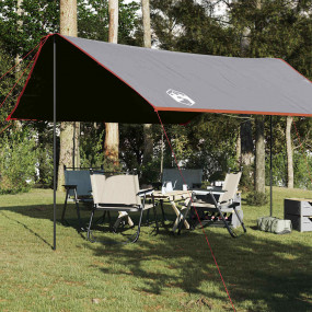 Camping Tarp Orange 169.3x149.6x82.7" Waterproof