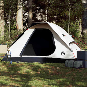 Camping Tent Dome 2-Person White Blackout Fabric Waterp...