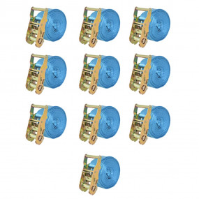 Ratchet Tie Down Straps 10 pcs 2 Tonnes 19.7 'x1.50 " B...