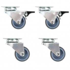 Twin-wheel Swivel Casters 4 pcs 1.97 "