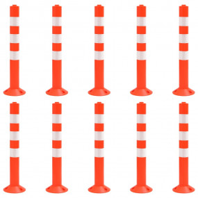 Traffic Control Bollards 10 pcs 29.5 " PE