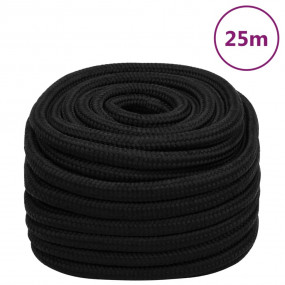 Work Rope Black 0.79 " 82.0 ' Polyester