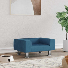 Dog Bed Blue 50x40 x 10.4 " Velvet