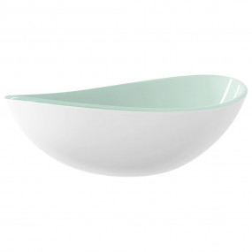 Basin Tempered Glass 21.5x13.8x6.1" White