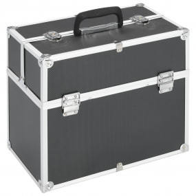 Make-up Case 15.0x9.1x13.4" Black Aluminium