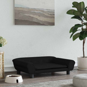 Dog Bed Black 70x48 x 8.7 " Velvet