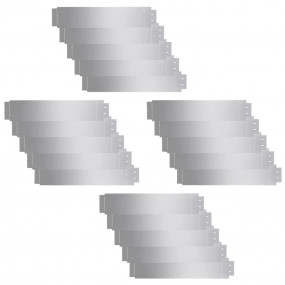 Lawn Fence 20 pcs Galvanized Steel 39.4x7.9" (4x142668)