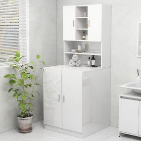 Washing Machine Cabinet High Gloss White 27.8x10.0x35.4...