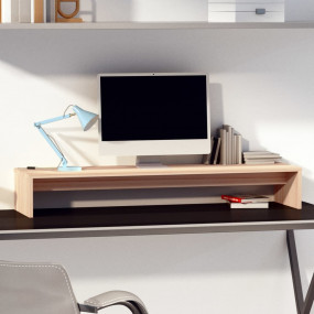 Monitor Stand 39.4x10.6x5.9" Solid Wood Pine