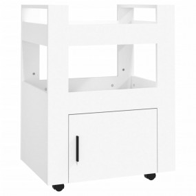 Kitchen Trolley White 23.6x17.7x31.5" Engineered Wood