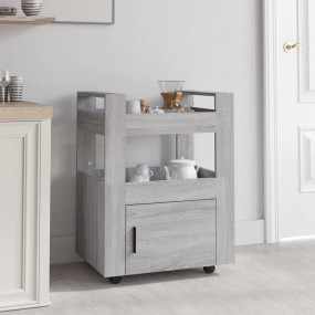 Kitchen Trolley Grey Sonoma 23.6x17.7x31.5" Engineered ...