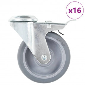 16 pcs Bolt Hole Swivel Casters 3.94 " (4x143427)
