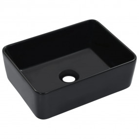 Wash Basin 15.7x11.8x5.1" Ceramic Black
