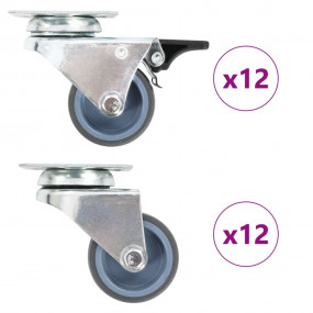 24 pcs Twin-wheel Swivel Casters 1.97 " (6x143438)