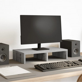 Monitor Stand Grey Sonoma 19.7x10.6x3.9" Engineered Woo...