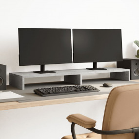 Monitor Stand Concrete Grey 39.4x10.6x3.9" Engineered W...