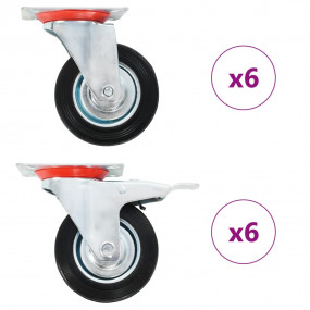 12 pcs Swivel Casters 3.94 " (3x143457)