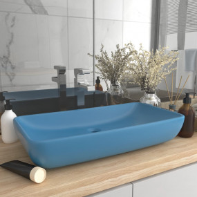 Luxury Basin Rectangular Matt Light Blue 28.0x15.0" Cer...